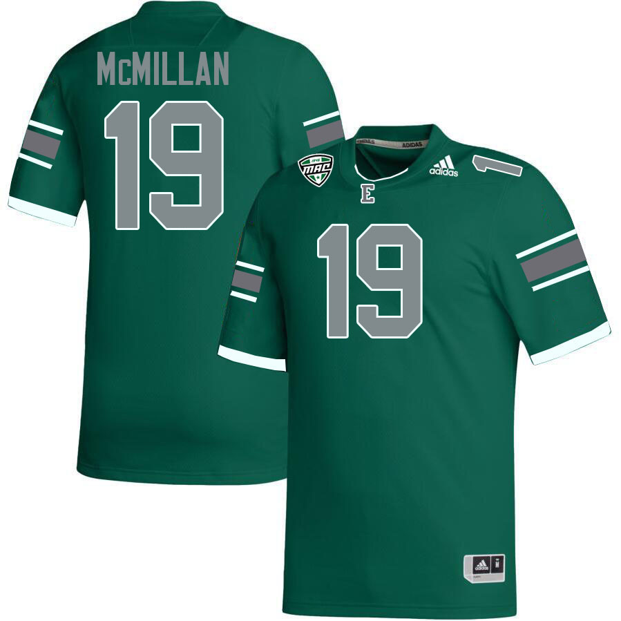 Eastern Michigan Eagles #19 Dontae McMillan College Football Jerseys Stitched-Green